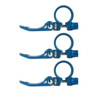 LLLmhuaa Morsetti per sellini per bicicletta, 3 pezzi, reggisella per bicicletta, rapido da montagna, piegato, a sgancio rapido, morsetti per sellino