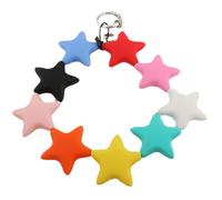 LLLmhuaa Portachiavi da donna in acrilico a forma di stella a cinque punte con ciondolo unico portachiavi elegante ornamento per borsa versatile catena per telefono, Colore corto, Taglia unica