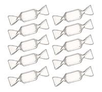 LLLucky 10 Pezzi Contenitori di Stoccaggio di Perline di Plastica Trasparente Mini Custodia a Forma di Caramella Portagioie Portatile Vuota Porta Anelli Trasparente