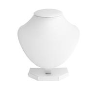 LLLucky Manichino in Similpelle Collana Catena Gioielli Busto Collo espositore Supporto Nuovo Bianco
