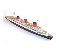 Lllunimon 1/400 Kit Modello di Navi da Crociera NORMANDIA, Fai da Te Assemblato Carta per imbarcale Modello Artigianale Regalo per Adulti e Bambini