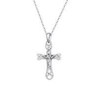 Lllunimon 925 Sterling Silver Celtic Cross Collana per le donne Celtic Knot Cross Necklace, ipoallergenico religioso Infinity Love Irish Celtics Jewelry per le donne ragazze