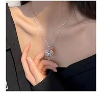 Lllunimon 925 Sterling Silver Delicato Carino Collana di Stile Cinese, Fortunato Bella Cava Fuori Collana Ciondolo, Regali di Gioielli di Buon auspicio per Le Donne