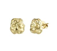 Lllunimon 925 Sterling Silver Geometrico Rettangolo Orecchini in Oro Orecchini Irregolari Martellati Chunky Statement Square Orecchini per Le Donne Gioielli Alla Moda Regalo,D'oro