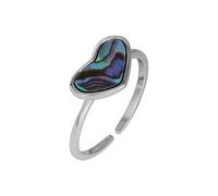Lllunimon Abalone shell amore anello in argento sterling per le donne Ocean cuore design quotidiano indossare regalo per lei