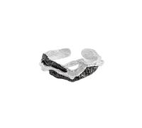 Lllunimon Anelli divisi a contrasto Gioielli in argento sterling da donna Lava & Frost Gioielli strutturati Indossare tutti i giorni Un regalo per lei