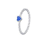 Lllunimon Anello da donna in argento sterling 925 anello smaltato a cuore gioielli alla moda e colorati da indossare tutti i giorni Regalo per lei,Blu,Size 6