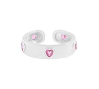 Lllunimon Anello d'amore con diamante rosa Anello in argento sterling da donna Squisiti gioielli d'amore al tramonto Abbigliamento quotidiano Regalo per lei