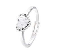 Lllunimon Anello d'amore tridimensionale in argento S925 Gioielli romantici bohémien Stile elegante e semplice Regali da indossare tutti i giorni per lei,Argento