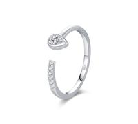 Lllunimon Anello di gocciolamento Anello aperto braccio gioielli in argento Anello da donna in argento sterling 925 Gioielli creativi ad anello aperto Simbolo di eleganza Uso quotidiano