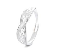 Lllunimon Anello fantasia in argento S925 croce goffrata Gioielli di ispirazione vintage stile bohémien Regali da indossare tutti i giorni per lei
