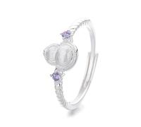 Lllunimon Anello in argento S925 a forma di zucca Zirconio impreziosito da gioielli poetici orientali Gioielli classici senza tempo Abbigliamento quotidiano Un regalo per lei