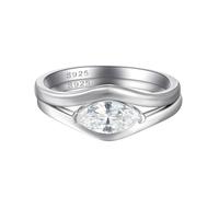 Lllunimon Anello in argento S925 con pietra principale a occhio di cavallo, lavorazione a specchio lucido, gioielli semplici e alla moda. Indossabile nella vita quotidiana, un regalo per lei.,Size 7