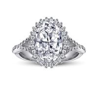 Lllunimon Anello in argento S925 con pietra principale ovale, lavorazione a specchio, gioiello semplice e lussuoso. Adatto per l'uso quotidiano, un regalo per lei.,Size 10