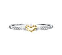 Lllunimon Anello in argento sterling 925 da donna simbolo infinito ritaglio anello d'amore gioielli bicolore gioielli da sposa per l'uso quotidiano,B,Size 9