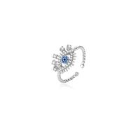 Lllunimon Anello in argento sterling S925 da donna anello occhio del diavolo bohémien gioielli fortunati per l'uso quotidiano come regalo di compleanno per lei,Argento