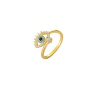 Lllunimon Anello in argento sterling S925 da donna anello occhio del diavolo bohémien gioielli fortunati per l'uso quotidiano come regalo di compleanno per lei,D'oro