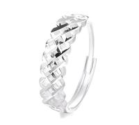 Lllunimon Anello scheletro in argento S925 placcato oro Gioielli ispirati alla trama francese Stile elegante e semplice Regali da indossare tutti i giorni per lei,Argento