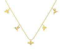 Lllunimon Ape colibrì forma S925 collana in argento sterling Gioielli ciondolo ispirato alla natura stile bohémien Regali da indossare tutti i giorni per lei,D'oro