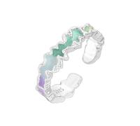 Lllunimon Arcobaleno gocciolamento anello Gioielli da donna in argento sterling Eleganti gioielli dolci e freschi Indossare tutti i giorni Regalo per lei