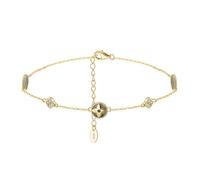 Lllunimon Braccialetti con trifoglio d'oro per le donne Braccialetto alla caviglia con perla fortunata Cavigliera con quadrifoglio d'oro Regali per le donne Gioielli di tendenza,D'oro
