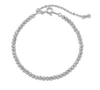 Lllunimon Braccialetti in argento sterling placcato oro, bangles con charm a forma di luna da 3 mm, eleganti di lunghezza regolabile, indossabili quotidianamente, regalo di gioielli per donne,Argento
