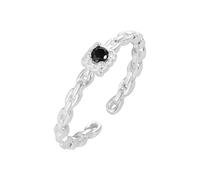 Lllunimon Catena Zirconio Nero Anello Gioielli In Argento Sterling Donna New York Street Ispirato Gioielli Da Indossare Tutti I Giorni Regalo per lei