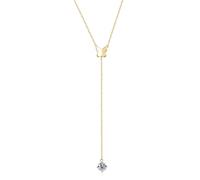 Lllunimon Collana a catena a farfalla con diamante in oro 14 carati da 1 ct D-color per le donne Collana con ciondolo a farfalla Moissanite Collana di gioielli per lei,D'oro