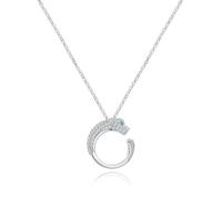 Lllunimon Collana in argento sterling Leopard Crescent S925 Ciondolo eleganza selvaggia con gioielli in zirconia Regali da indossare tutti i giorni per lei