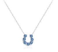 Lllunimon Collana in argento sterling S925 da donna Gioielli a ferro di cavallo fortunati Zircone a ferro di cavallo Ciondolo Clavicola Catena Da indossare ogni giorno Collana per feste