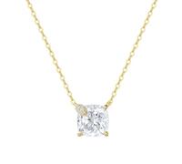Lllunimon Collana quadrata in argento sterling 925 con diamanti Pendente solitario a quattro punte Elegante stile di personalità Regali da indossare tutti i giorni per lei,D'oro