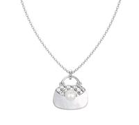 Lllunimon Collane di perle d'acqua dolce naturali per le donne 925 Sterling Silver Barocco perla borsa ciondolo collana per le donne Matrimonio Natale Compleanno Regali estivi,D'oro
