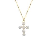 Lllunimon Collane Di Perle D'oro Per Le Donne Cross Necklace Per Le Donne Cross Pendant Necklace Per La Fidanzata Semplici Trendy Cross Jewelry Gifts Per Il Matrimonio Mothers Day Birthday