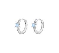 Lllunimon Delicati orecchini di zirconi 925 argento sterling orecchini da donna gioielli ispirati al chiaro di luna orecchini di tutti i giorni un regalo per lei,Argento