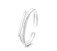 Lllunimon Doppia fila S925 anello d'argento nordico minimalista elegante gioielli gioielli in stile bohémien da indossare tutti i giorni regalo per lei