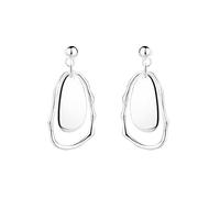 Lllunimon Irregolare Art S925 orecchini in argento sterling doppio strato gioielli astratti Stile di personalità semplice Regali da indossare tutti i giorni per lei