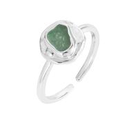 Lllunimon Irregolare Celadon Verde Gocciolamento Colla Anello S925 Sterling Silver Elegante Zen Gioielli Uso di Tutti i Giorni Regalo per lei