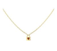 Lllunimon Love lock collana in argento sterling 925 granato rosso gioielli personalità stile romantico Regali da indossare tutti i giorni per lei,D'oro
