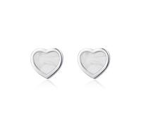 Lllunimon Orecchini a bottone doppio amore 925 orecchini da donna in argento minimalista amore orecchini a bottone d'argento orecchini di tutti i giorni un regalo per lei