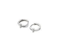 Lllunimon Orecchini a croce semplici ipoallergenici in argento sterling S925 per donne e uomini Orecchini a forma di croce CZ per donne e uomini Regalo religioso