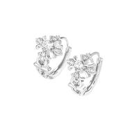 Lllunimon Orecchini a croce unici in argento sterling S925 per donne e uomini, orecchini con zirconi cubici per donne, migliori auguri per regalo di Natale