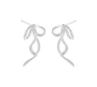 Lllunimon Orecchini a fiocco a nastro Orecchini da donna in argento sterling 925 Elegante francese Gioielli Programma Indossare regalo per lei