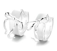 Lllunimon Orecchini a fiocco, cerchi per le orecchie in argento sterling per donne, gioielli quotidiani eleganti e dolci, da indossare per laurea/festa, regalo per fidanzata/sorelle