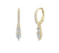 Lllunimon Orecchini a goccia in argento 925 con pendenti tempestati di zirconi per uno stile formale elegante Regali da indossare tutti i giorni per lei,D'oro