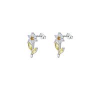 Lllunimon Orecchini a lobo a forma di fiore tridimensionale Orecchini in argento sterling 925 da donna Gioielli ispirati al giardino di Monet da indossare tutti i giorni Un regalo per lei