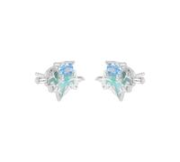 Lllunimon Orecchini a perno a cuore smaltato S925 orecchini da donna in argento sterling diamante blu Glacier Design per l'uso quotidiano un regalo per lei