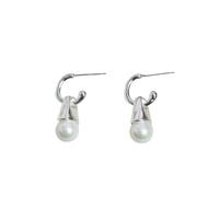 Lllunimon Orecchini con perla a perno in argento sterling 925 per donna, accessori ipoallergenici e versatili per lei, gioielli alla moda regalo per amiche o moglie