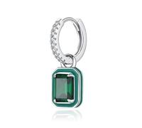 Lllunimon Orecchini da donna in argento sterling 925 Orecchini con zirconi colorati Gioielli a contrasto freddi da indossare tutti i giorni Un regalo per lei,Verde
