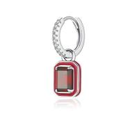 Lllunimon Orecchini da donna in argento sterling 925 Orecchini con zirconi colorati Gioielli a contrasto freddi da indossare tutti i giorni Un regalo per lei,Rosso