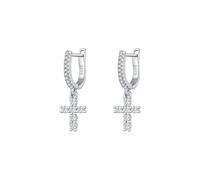 Lllunimon Orecchini da donna in argento sterling 925 Orecchini pendenti a croce Zirconi ornamenti da indossare tutti i giorni Un regalo per lei